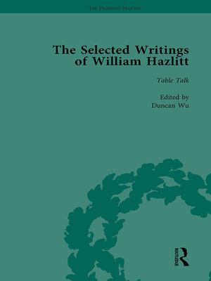 cover image of The Selected Writings of William Hazlitt Vol 6